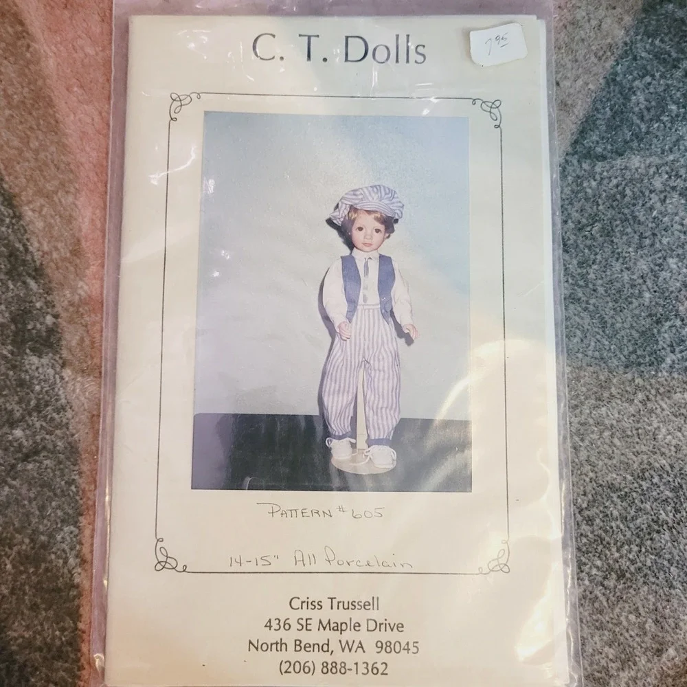 6 Vtg Angela Ecoriatti Custom Doll Fashion Patterns Lot Love Carlisle Collection